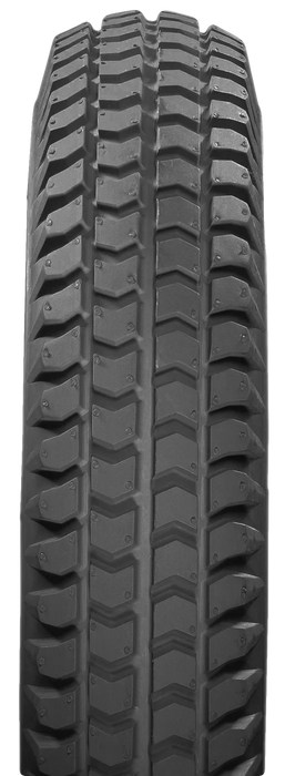 3.00-8" (14x3) Solid Star Keyway, Black non-marking Tire, All Weather Tread, For Rim Bead 55 mm. For Pride/Quantum