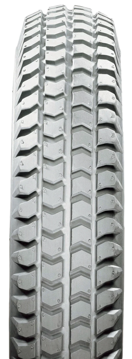 3.00-8" (14x3) Solid Star Keyway, Black non-marking Tire, All Weather Tread, For Rim Bead 55 mm. For Pride/Quantum